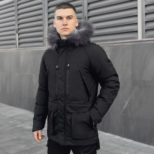 Парка Pobedov Seniora Udacha Gray Черный - 