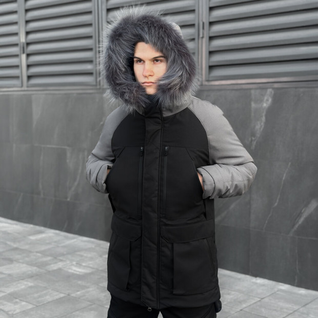 Парка Pobedov Seniora Udacha Gray Черно-серый - 3