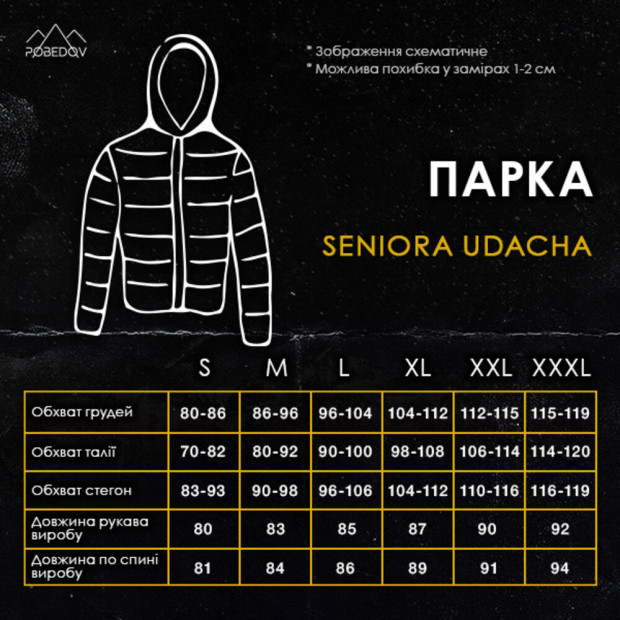 Парка Pobedov seniora udacha Чорний-темно синій - 7