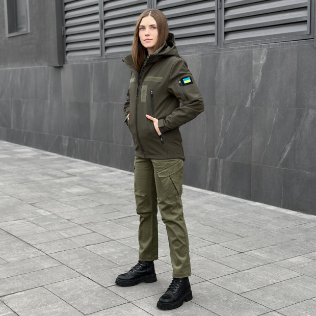 Куртка Pobedov Motive из липучками женская Хаки - 5