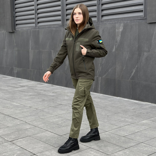 Куртка Pobedov Motive из липучками женская Хаки - 6