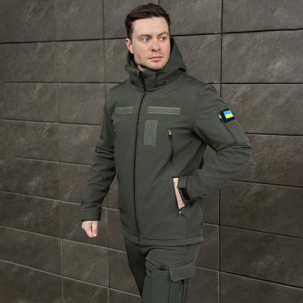 Куртка Pobedov Motive с липучками Хаки - 1