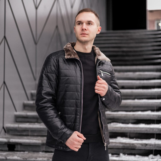 Куртка Winter Jacket Capital Чорно-коричневий - 2