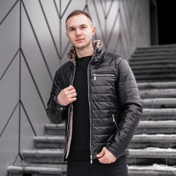 Куртка Winter Jacket Capital Чорно-коричневий - 1