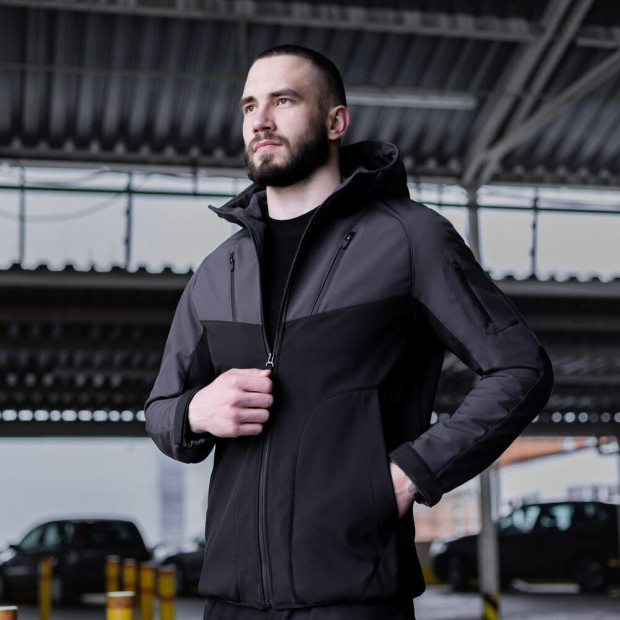 Куртка Pobedov Jacket Argument Серо-черный - 4