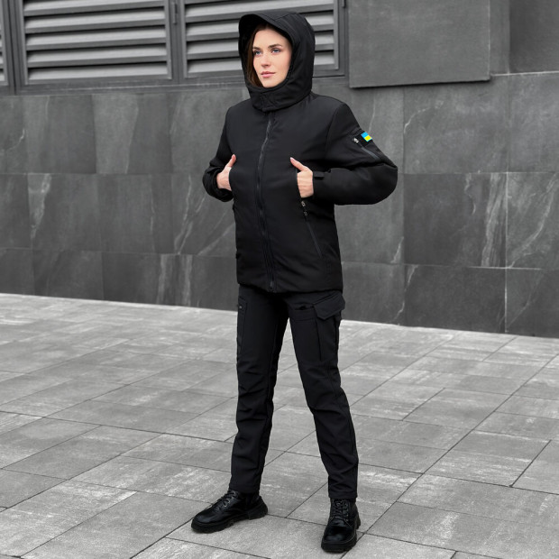 Куртка Pobedov Motive ЗИМА Жіноча Чорний - 6
