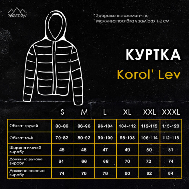 Куртка Pobedov Korol' Lev Чорний-яскраво-синій - 6
