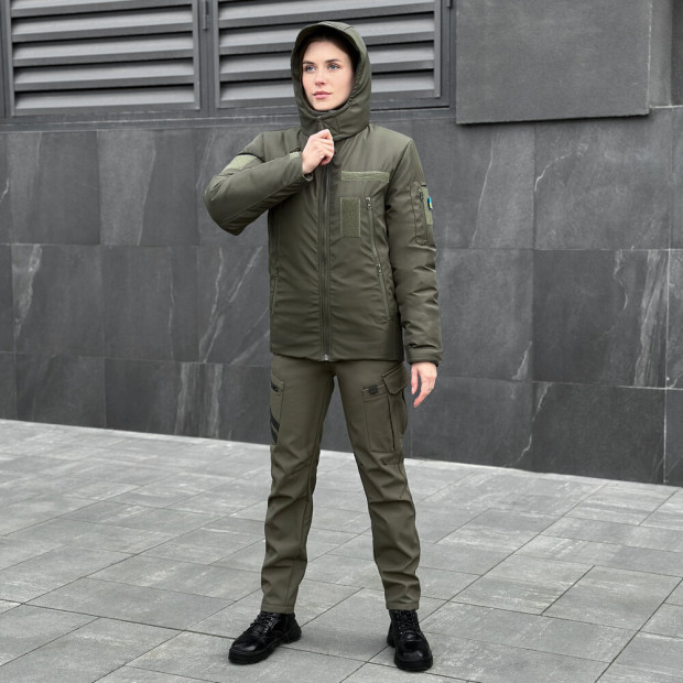 Куртка Pobedov Motive ЗИМА Жіноча Хакі - 6