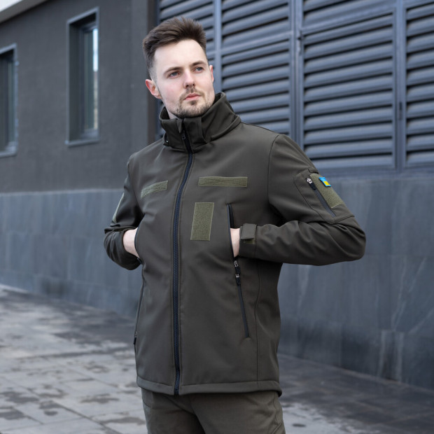Куртка Pobedov Motive c липучками Хаки - 1