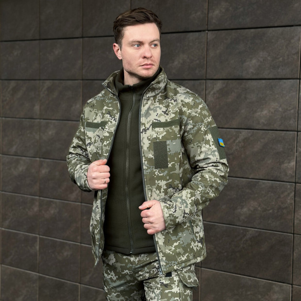 Куртка Pobedov Shadow Військова з липучками Піксель - 4