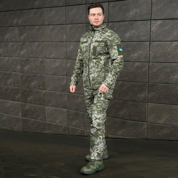 Куртка Pobedov Shadow Військова з липучками Піксель - 5