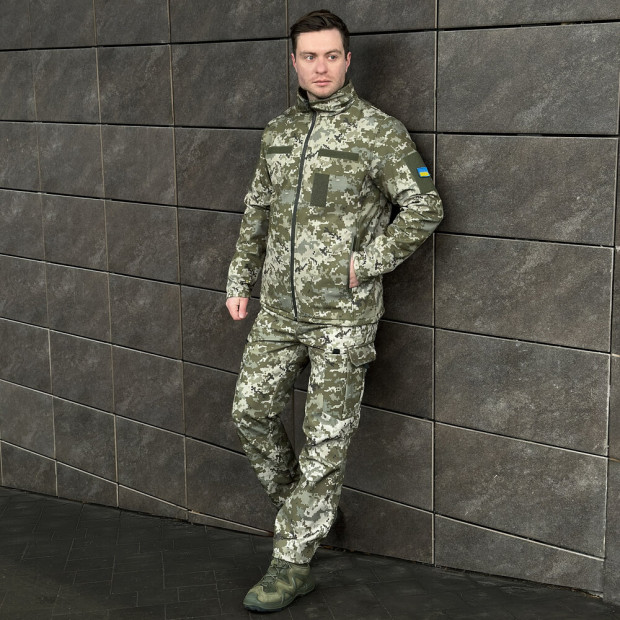 Куртка Pobedov Shadow Військова з липучками Піксель - 6