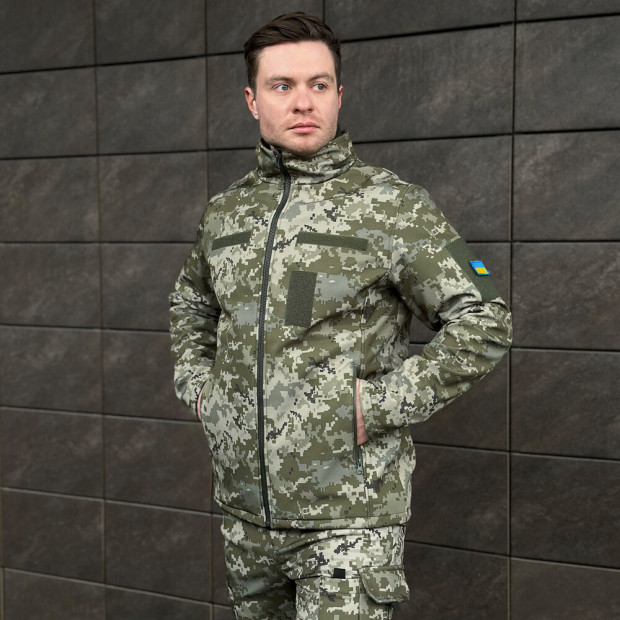 Куртка Pobedov Shadow Військова з липучками Піксель - 2