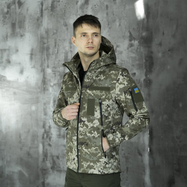 Куртка Pobedov Motive c липучками Пиксель - 1