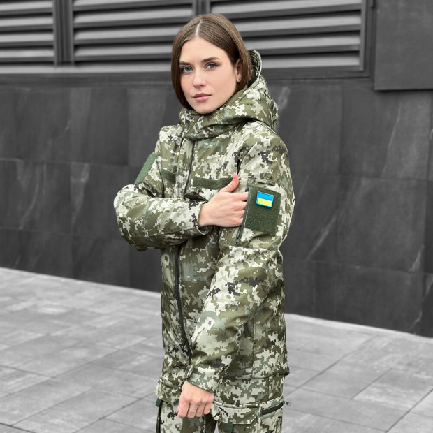 Куртка Pobedov Motive ЗИМА Жіноча Піксель - 2