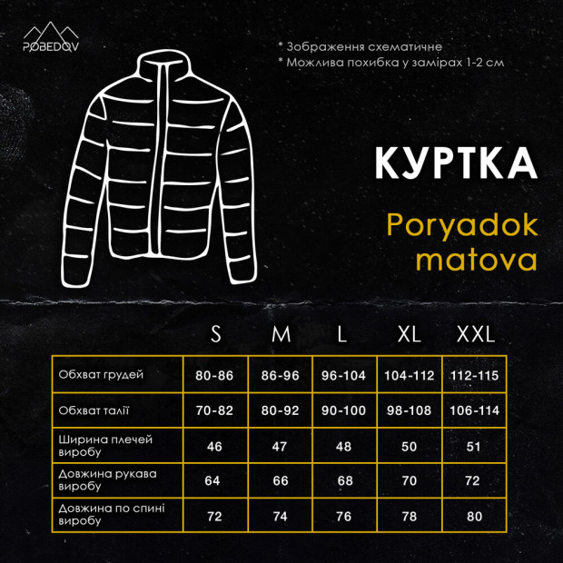 Куртка Pobedov Poryadok matova Чорний - 6