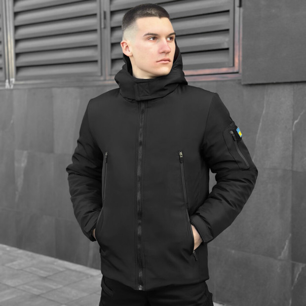 Куртка Pobedov Winter Jacket Motive ЗИМА Чорний - 1