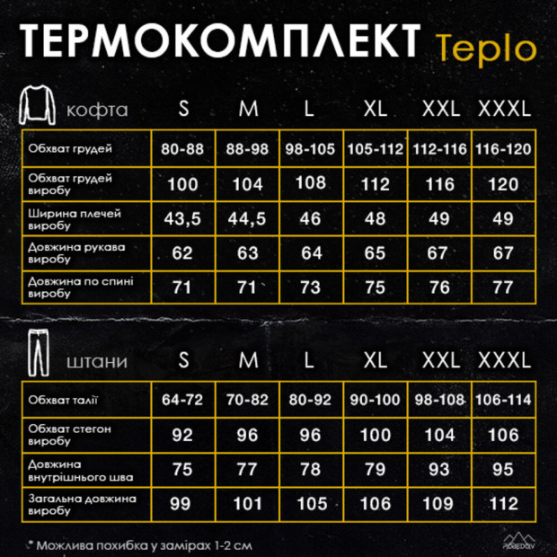 Термокомплект Pobedov Teplo Чорний - 7