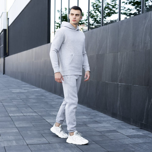 Худі Pobedov 007 ЗИМА Сірий меланж - 5