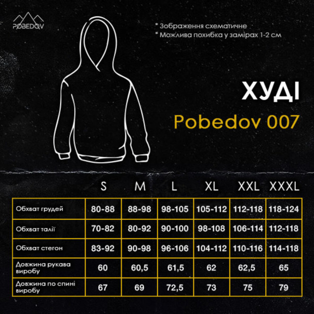 Худі Pobedov 007 ЗИМА Сірий меланж - 7