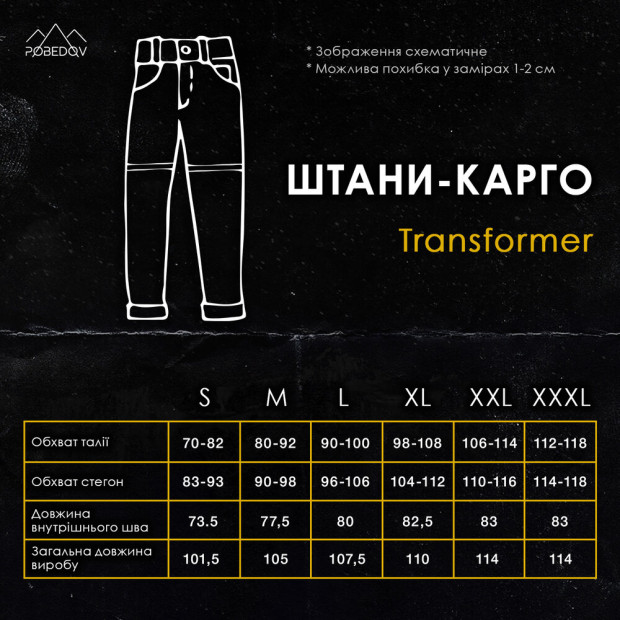 Штаны-карго Pobedov Transformer Черный - 8
