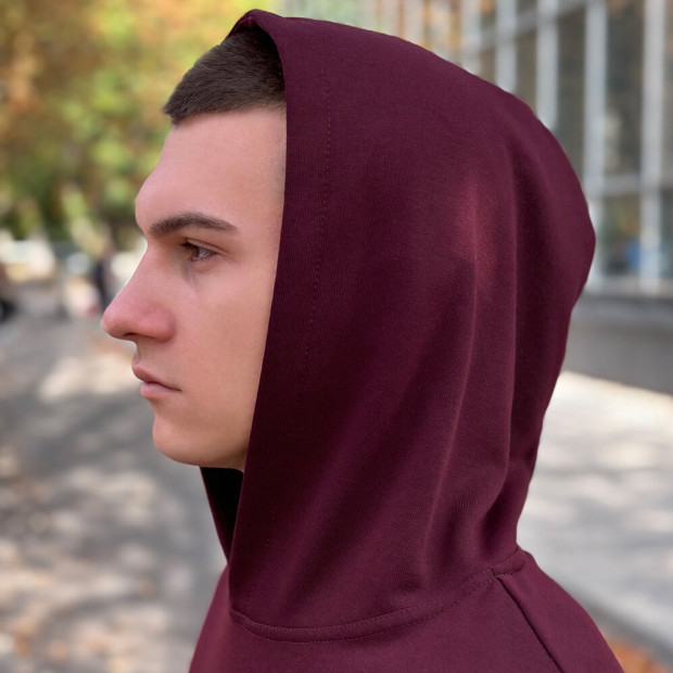 Худи Pobedov 001 (трехнитка) Бордовый - 3