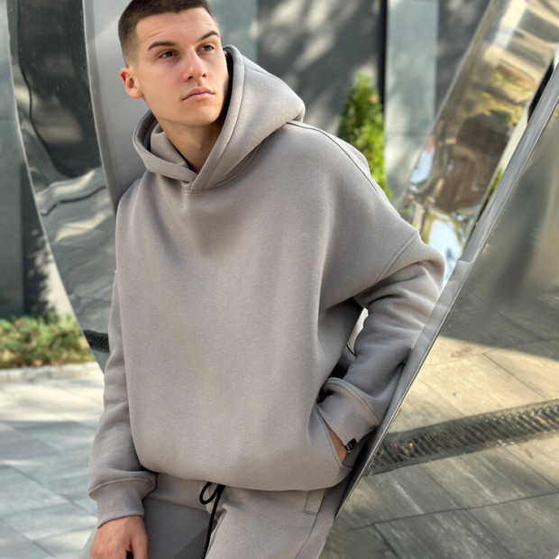 Худи oversize Pobedov Urbanist Стальной - 1