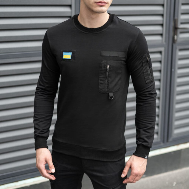 Світшот Pobedov Tactical Чорний - 