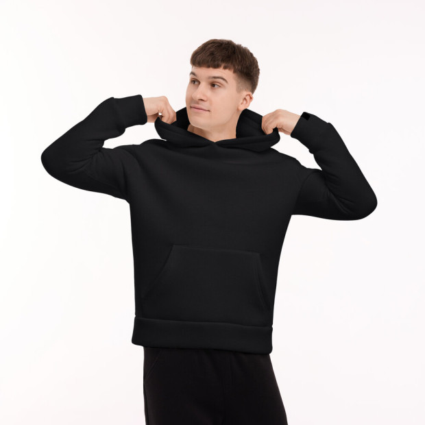 Худи Pobedov 008 ЗИМА Черный - 2