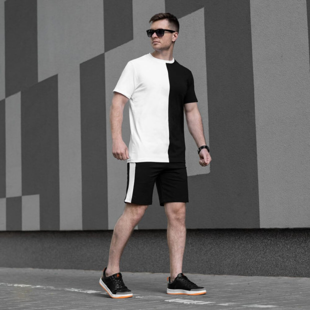 Футболка Pobedov Segmentation В2 Бело-черный - 2