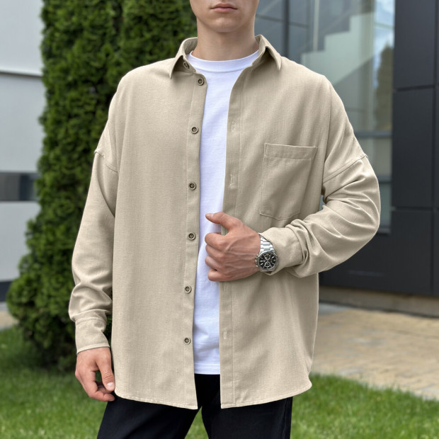 Сорочка Pobedov Founder Бежевий - 