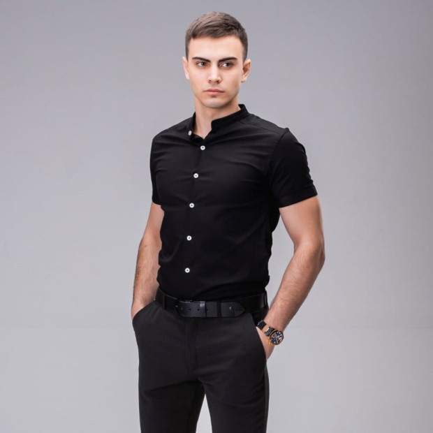 Сорочка Pobedov Solid Чорний - 