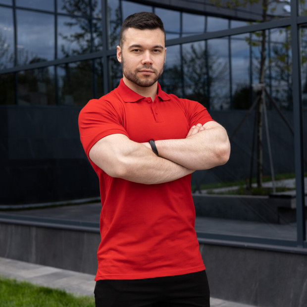 Поло Pobedov Loft Красный - 