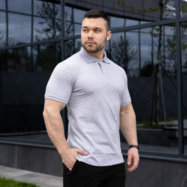 Поло Pobedov Loft Світло-сірий - 
