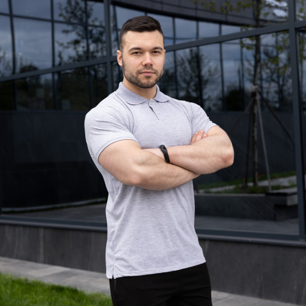 Поло Pobedov Loft Світло-сірий - 4
