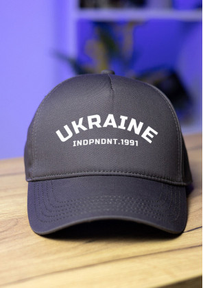 Кепка Pobedov Trucker Cotton - Ukraine 1991 наклейка біла Антрацит