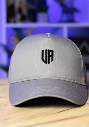 Кепка Pobedov Trucker Cotton - UA чорна вишивка Сірий