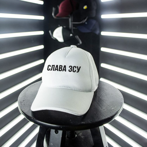 Кепка Pobedov Cap Mesh Слава ЗСУ Білий - 
