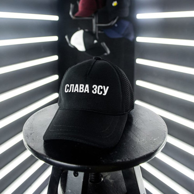 Кепка Pobedov Cap Mesh Слава ЗСУ Чорний - 