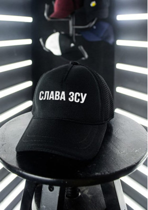 Кепка Pobedov Cap Mesh Слава ЗСУ Чорний