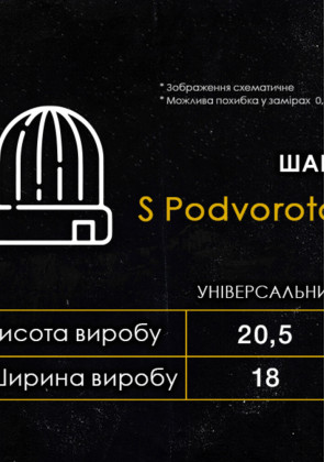 Шапка Pobedov s podvorotom Бежевий 2
