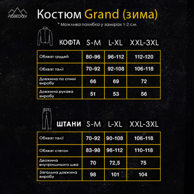 Костюм Pobedov Grand ЗИМА Сталевий - 9