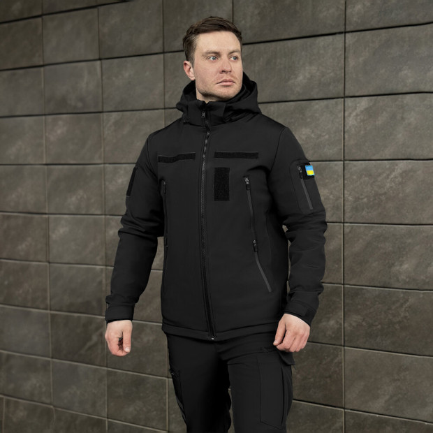 Куртка Pobedov Motive BATAL із липучками Чорний - 3
