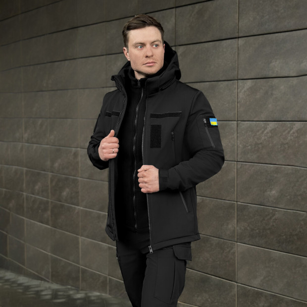 Куртка Pobedov Motive BATAL із липучками Чорний - 4