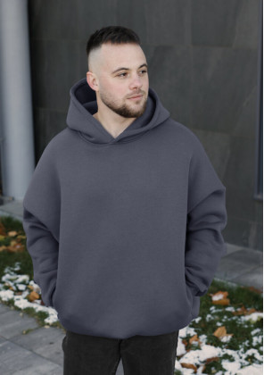 Худі oversize Pobedov Urbanist Темно-сірий