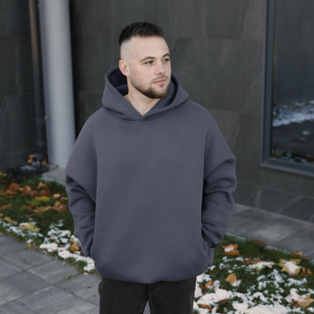 Худі oversize Pobedov Urbanist Темно-сірий - 