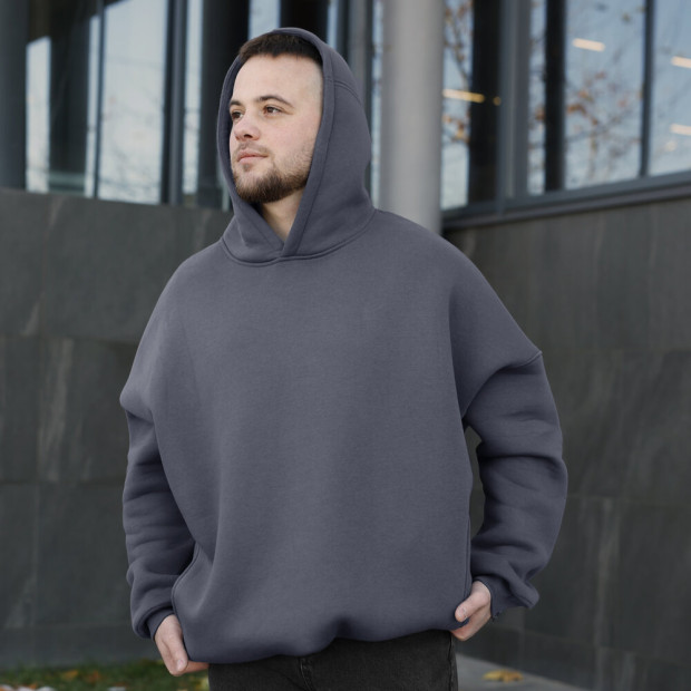Худі oversize Pobedov Urbanist Темно-сірий - 2