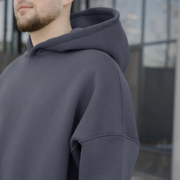 Худі oversize Pobedov Urbanist Темно-сірий - 5