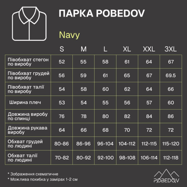Парка Pobedov Navy Чорно-синій - 8