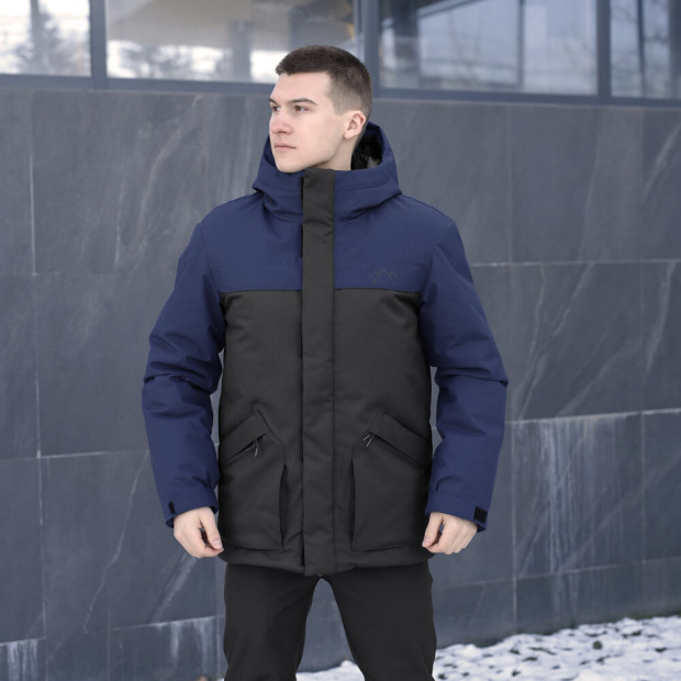 Парка Pobedov Navy Чорно-синій - 2